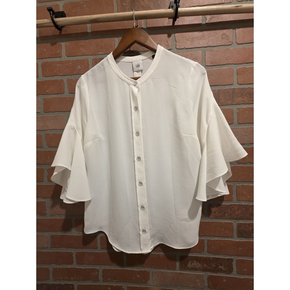 Cabi  White Float Blouse‎ Size Small.        Bin25